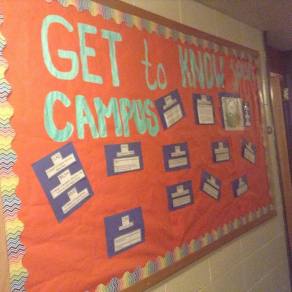"Get to Know Your Campus" board